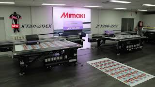 Mimaki JFX200 2513 EX Wide Format UV LED Flatbed Printer [upl. by Atenek]