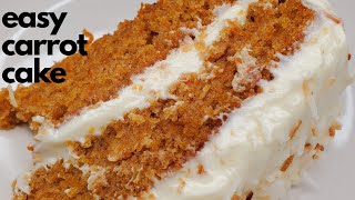 Easy Carrot Cake RecipeHOW TO MAKE MOIST CARROT CAKE  JERENES EATS [upl. by Pacian]