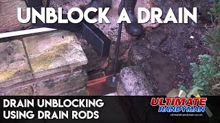 Drain unblocking  Drain rods [upl. by Laurentia]