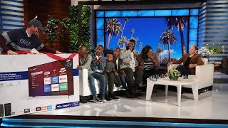 Ellen Surprises a Family with a 12 Days Giveaway [upl. by Yecnahc126]