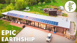 Man Living in a Sustainable amp Innovative Earthship Home  Full Tour [upl. by Turner]