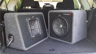 Two Kicker Subwoofers  2200W MAX  Solobaric VS Comp R [upl. by Stutzman300]