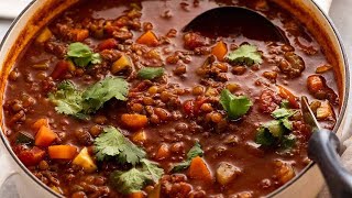 Beef Lentil Soup with Vegetables  made with beef mince [upl. by Kotick]