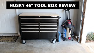 Husky 46quot Tool Box  Work Bench Review [upl. by Rodrique131]