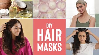 Top 5 hair mask recipes  HAIR FALL DANDRUFF HAIR GROWTH GREY amp FRIZZY HAIR [upl. by Ahsie]