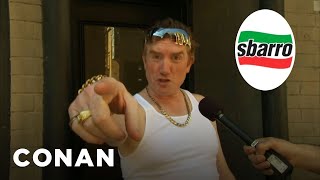 Sbarros Bankruptcy Has quotItaliansquot Mourning  CONAN on TBS [upl. by Akirdnwahs]