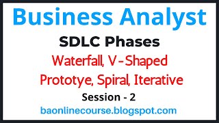 SDLC Phases in Business Analyst  Waterfall  VShaped  Prototype Model Tutorials [upl. by Brookes233]