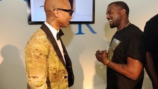 Kanye West Surprises Pharrell During a QampA [upl. by Arella]