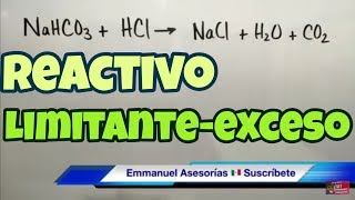 Reactivo Limitante y en Exceso Paso a Paso [upl. by Otirecul577]