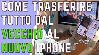 COME TRASFERIRE dati foto tutto dal VECCHIO al NUOVO IPHONE [upl. by Suirad]