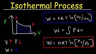 Isothermal process Thermodynamics  Work Heat amp Internal Energy PV Diagrams [upl. by Ayotan]