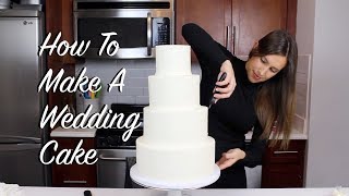 How To Make A Wedding Cake At Home  CHELSWEETS [upl. by Henrique]