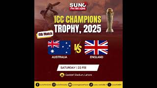 AUS VS ENG  Lahore Gaddafi Stadium iccchampionstrophy2025 [upl. by Chapel]