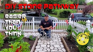 DIY Stone Pathway  Quikrete Walk Maker 2 X 2 [upl. by Ardnuaet]