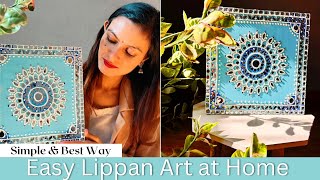 DIY Lippan Art Decor  How To Make Lippan Art at Home  Easy Indian DIY Wall Hanging [upl. by Ydnac]