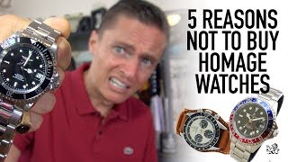 5 Reasons NOT To Buy A Homage Watch  Are Steinhart Parnis Invicta amp Alpha A Waste Of Money [upl. by Kienan]