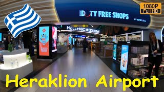 Heraklion Airport Walkthrough ✈️ Duty Free and Departure Lounge HD [upl. by Ahsika]