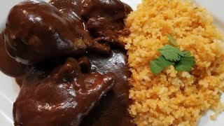 POLLO EN MOLE  CHICKEN IN MOLE SAUCE DOÑA MARIA [upl. by Enomas]