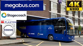 Megabus M12 Leeds to London via Leicester Plaxton Elite i Body Volvo B11RT Coach 54604YX68UAM [upl. by Ahsiekin519]