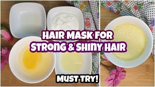 How to make your HAIR STRONG and SHINY  Egg Yogurt Hair Mask [upl. by Regdor]