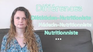 Différences entre DiététicienNutritionniste MédecinNutritionniste Nutritionniste etc [upl. by Riehl]