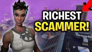 Insanely Rich Scammer Scams Himself Scammer Get Scammed Fortnite Save The World [upl. by Rehpotsihrc]