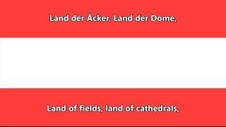 Austrian National Anthem DEEN lyrics  Österreichische Bundeshymne [upl. by Fillander]