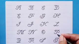 Calligraphy Letters AZ For Beginners Easy  How To Write Capital Cursive  Lettering Handwriting [upl. by Essila629]