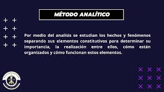 METODOS DE INVESTIGACIÓN ANALÍTICO Y SINTETICO [upl. by Yellhsa116]