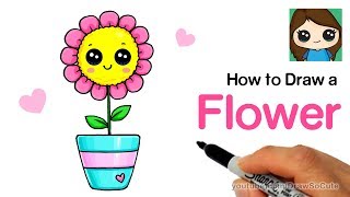 How to Draw a Flower Easy and Cute [upl. by Sellihca]