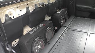 Toyota Tacoma hidden subwoofers Kicker Comp RT [upl. by Gunning629]