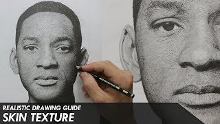 SKIN TEXTURE Drawing Technique For Skin  Realistic Drawing Guide [upl. by Nauqan]