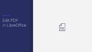 How to Edit PDF in LibreOffice [upl. by Orvan]