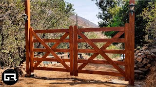 PORTON de MADERA FACIL de HACER  WOOD GATE DIY [upl. by Pittel]