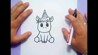 Como dibujar un unicornio paso a paso 4  How to draw a unicorn 4 [upl. by Earahs624]