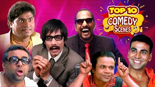 Top 10 Hindi Comedy Scenes  Paresh Rawal  Akshay Kumar Arshad Warsi  Johnny Lever  Rajpal Yadav [upl. by Ahsiak103]