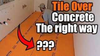 How To Install Tile Over Concrete The Right Way  Part 1  THE HANDYMAN [upl. by Letnuhs374]