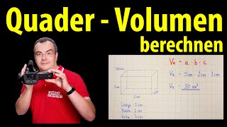 Quader  Volumen berechnen  Lehrerschmidt [upl. by Aisitel47]