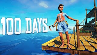 I Survived 100 Days In RAFT 1 [upl. by Wolfie]