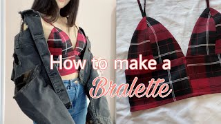 How to Make a Bralette  Pattern and Sewing Tutorial [upl. by Floro]