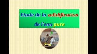 Solidification de leau pure [upl. by Ashling]